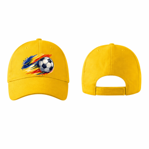 Sapca galbena personalizata - minge fotbal (adulti si copii)