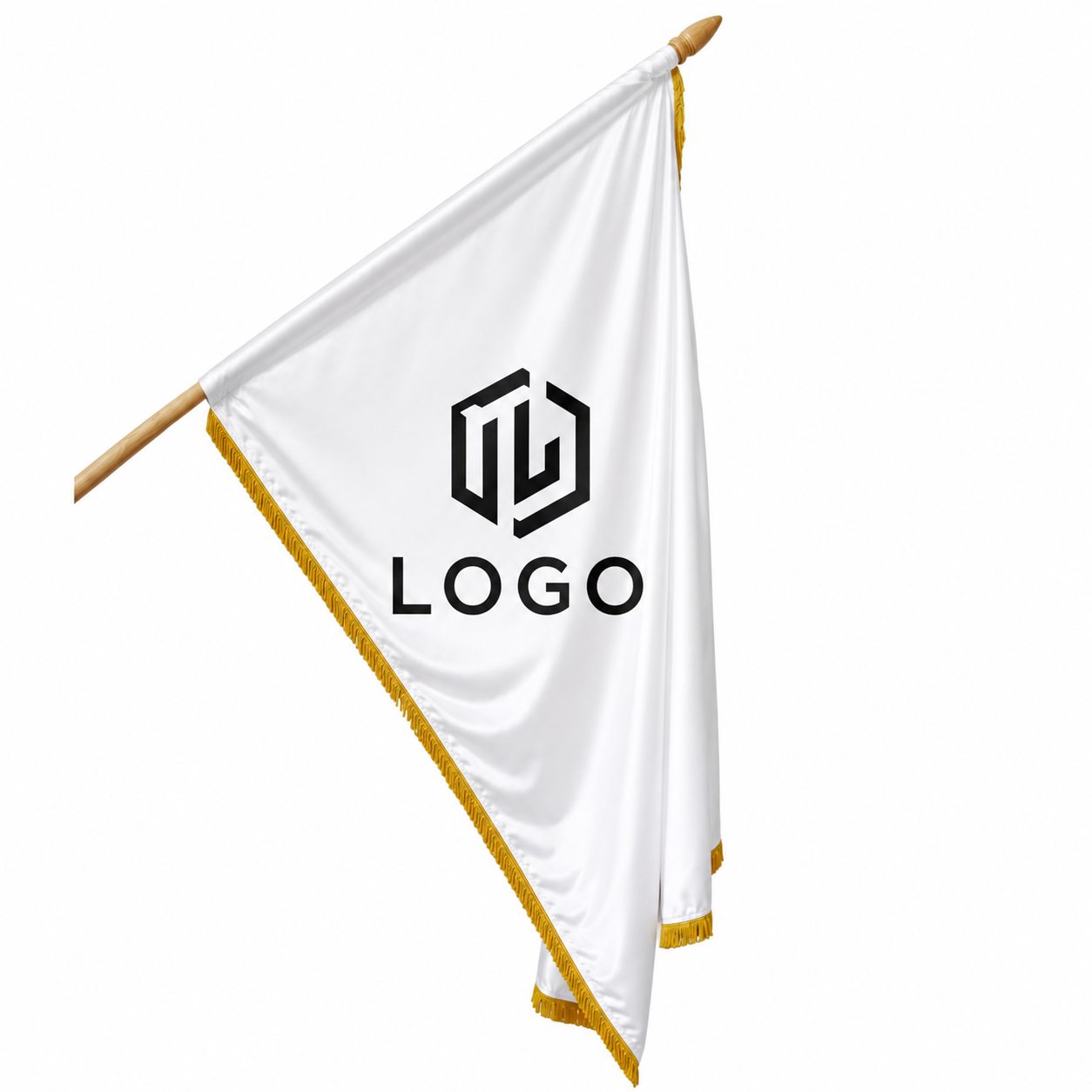 Steag personalizat 135×90 cm, satinat, cu franjuri