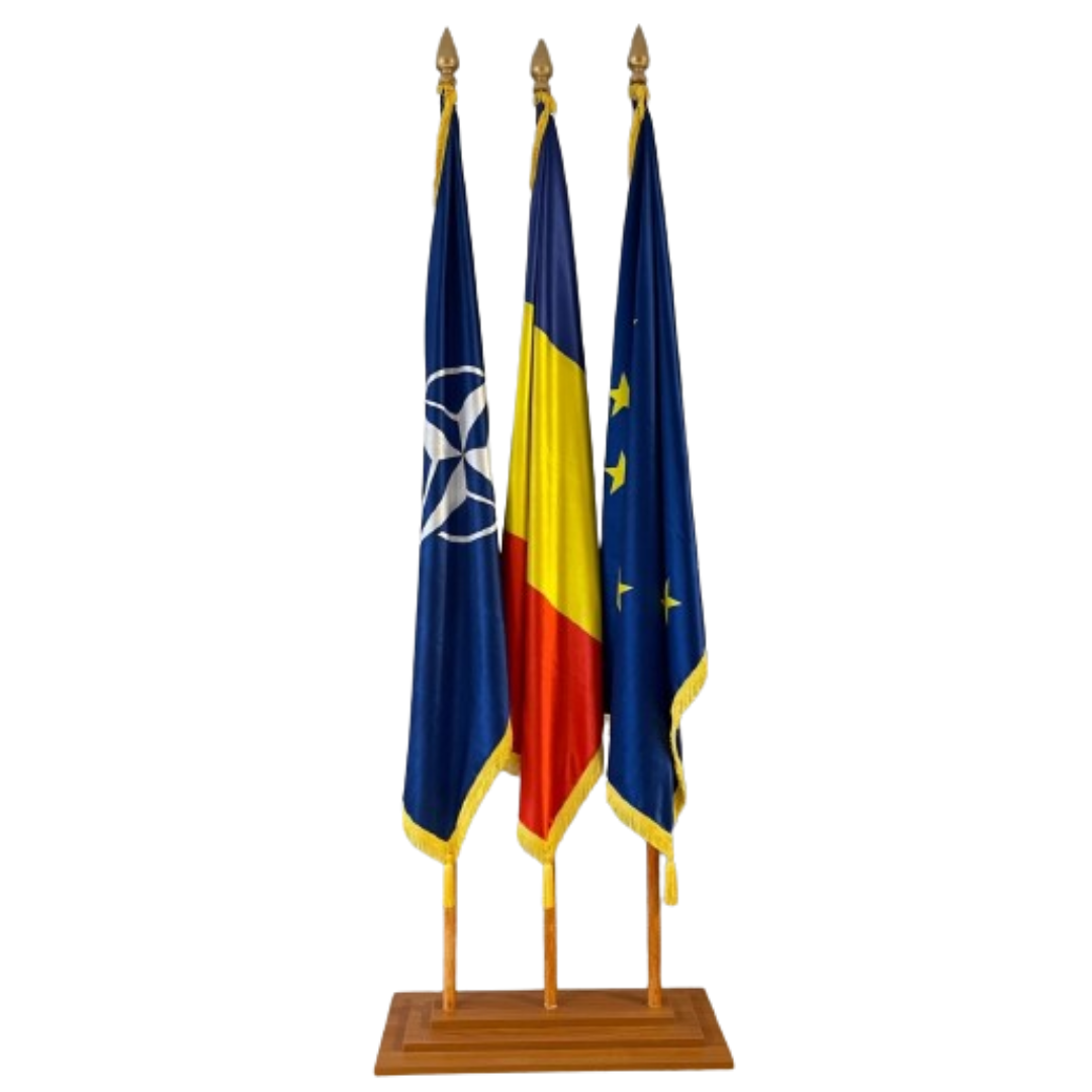 Suport de podea pentru 3 steaguri - imagine 2