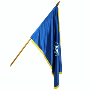 Steag NATO 135x90 cm, satinat, cu franjuri
