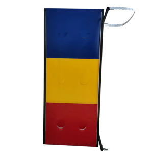 Steag tricolor cu grilaj metalic 150x50 cm