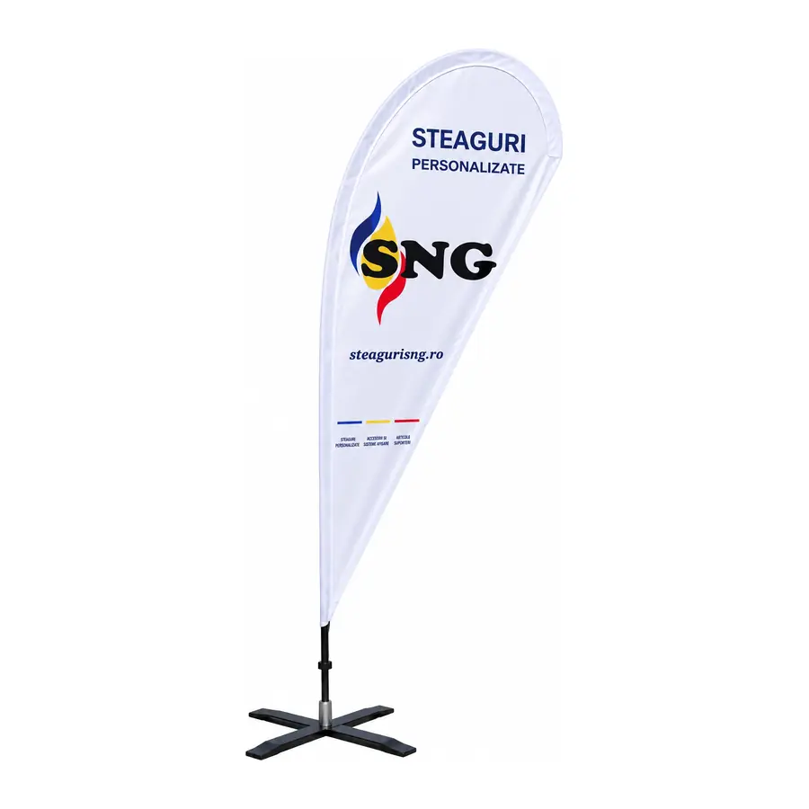 Steag lacrimă personalizat cu suport în cruce