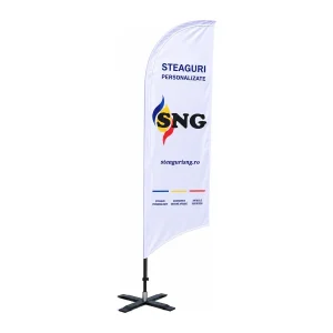 Steag vela personalizat cu suport în cruce